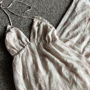 Lush - Light Pink Snake Print Maxi Dress